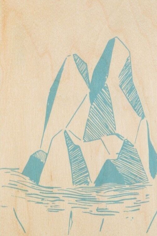 Carte postale en bois - landscapes iceberg