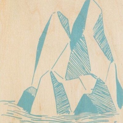 Cartolina in legno - paesaggi iceberg