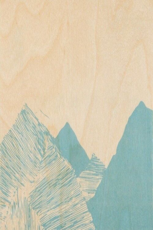 Carte postale en bois - landscapes mountain