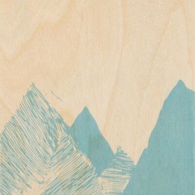 Wooden postcard - landscapes mountain