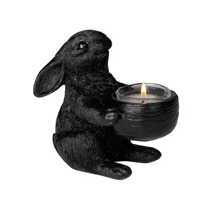 Rabbit tea light black