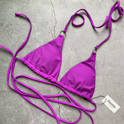 The Tie Me Up Bikini Topi lilac-you Purple
