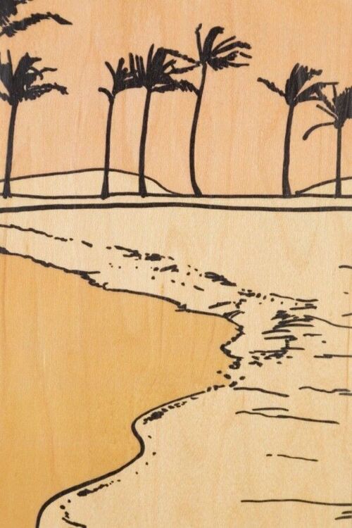 Carte postale en bois - holidays dunes
