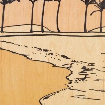 Carte postale en bois - holidays dunes