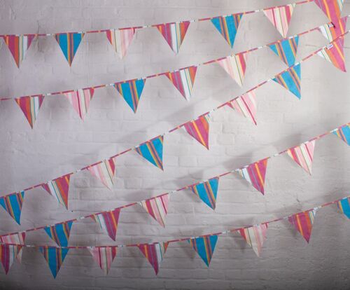 Indian Summer Striped Bunting - 100% Cotton - 5 metres