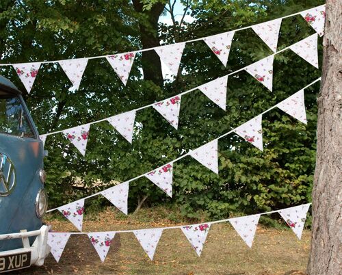 Pretty Floral Bunting - 100% Cotton - 5 metres
