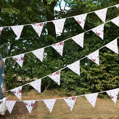Pretty Floral Bunting - 100% Cotton - 5 metres