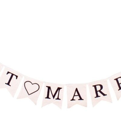 Just Married Bunting - 100% Cotton - 2 metres