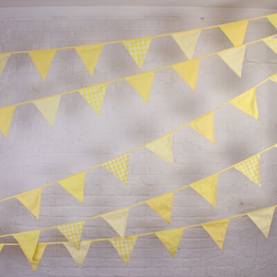 Banderines amarillo limón - 100% algodón - 5 metros