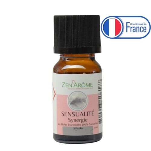 Synergie d'huiles essentielles – Sensualité - 10 ml - Utilisation pour la Diffusion - Conditionnée en France