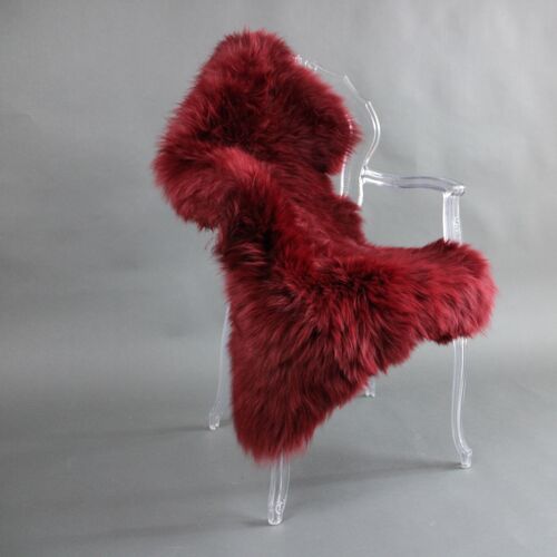 British Sheepskin Rug - Merlot Red