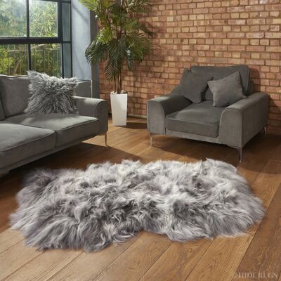 Icelandic Sheepskin Rug Triple Grey