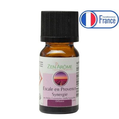 Synergy of essential oils - Escale en Provence - 10 ml - Use for Diffusion - Packaged in France
