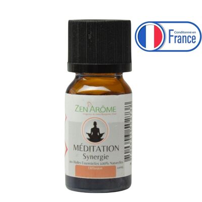 Synergie d'huiles essentielles – Méditation - 10 ml - Utilisation pour la Diffusion - Conditionnée en France