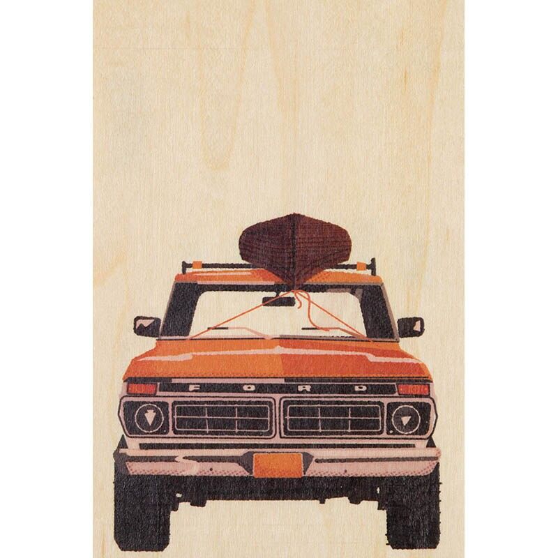 Wooden postcard - travel pick-up