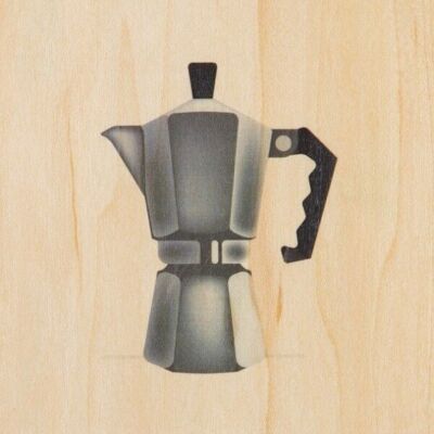 Wooden postcard - into the wild coffee maker