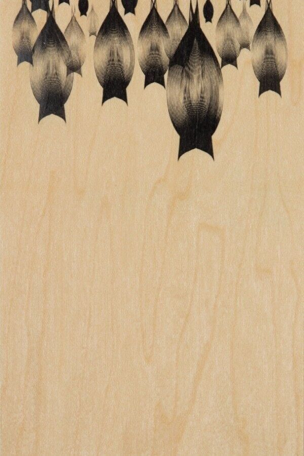 Wooden postcard - animals bats