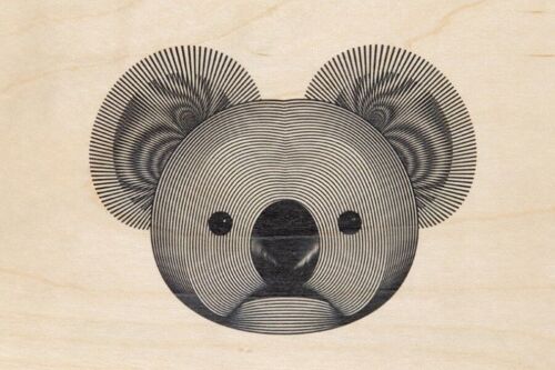 Carte postale en bois - animals koala
