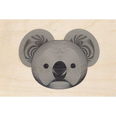 Cartolina di legno - animali koala