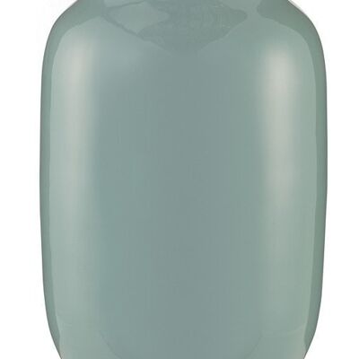 PIP - Mini blue oval metal vase 14cm