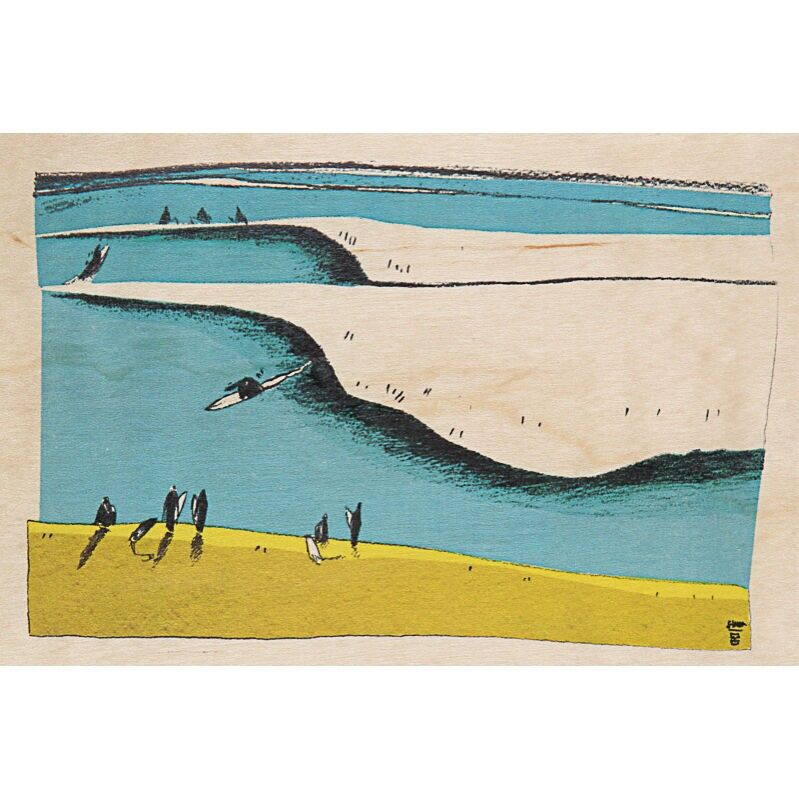 Wooden postcard - ride the show