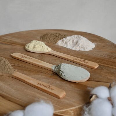 Cucchiaio di legno in polvere - Accessorio cosmetico fai-da-te