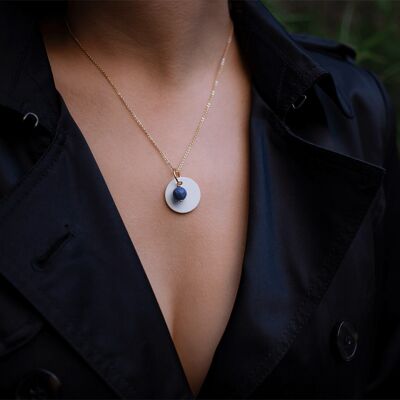 Precious Lapis Lazuli olfactory necklace