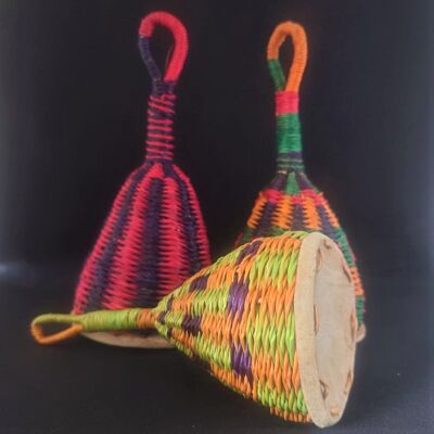 Hochet tissé Bolga | Tissé à la main, Eco Friendly Africain, Naturel, Bébé, Jouet, Musique