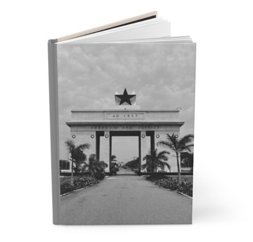 A5 Journal Notebook – Nkrumah’s Legacy, Mono | Lined, Hardback Matte, Gift, African