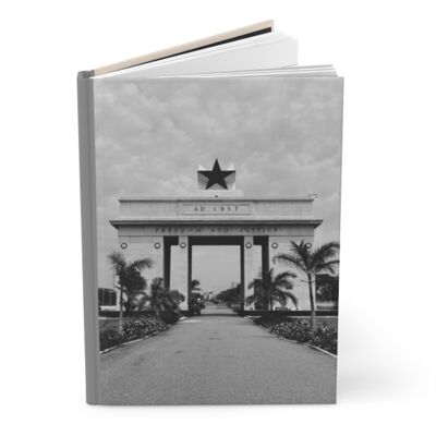 A5 Journal Notebook – Nkrumah’s Legacy, Mono | Lined, Hardback Matte, Gift, African