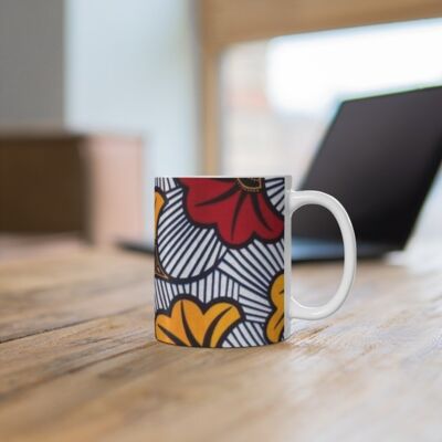 Mug en céramique (11oz) – Fan d'Ankara | Imprimé Africain