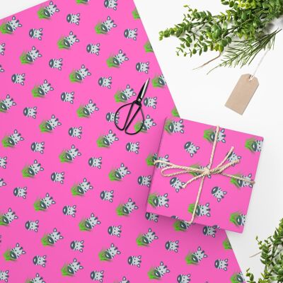 Luxury Gift Wrap – Zebra, Pink – Wrapping Paper | Christmas, Birthday, Kids, Children