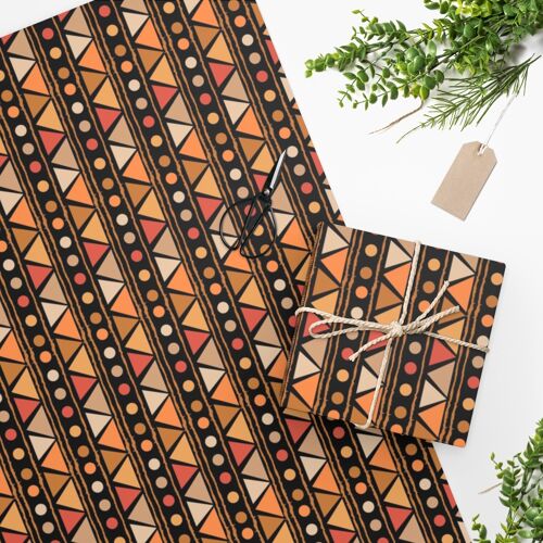 Luxury Gift Wrap – Mali Sands, Black – Wrapping Paper | Christmas, Birthday, Mothers, Fathers Day, Craft, Scrapbook, Journal