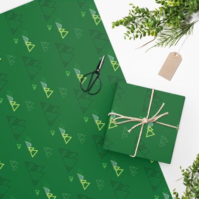 Luxury Gift Wrap – Mountain Green – Wrapping Paper | Christmas, Birthday, Mothers, Fathers Day, Craft, Scrapbook, Journal