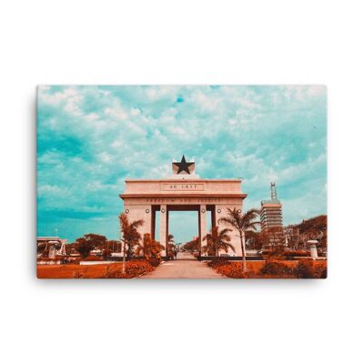 Fotodruck-Leinwand – „Nkrumahs Vermächtnis, hell“ | Wand, Fotografie, Bild, Wohnkultur, afrikanisch inspirierte Kunst, Ghana