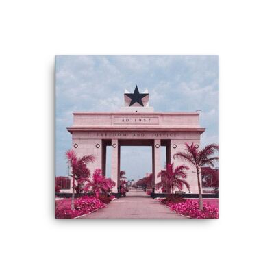 Toile d'impression photo – « L'héritage de Nkrumah, rose » | Mur, Photographie, Image, Décoration d'intérieur, Art d'inspiration africaine, Ghana