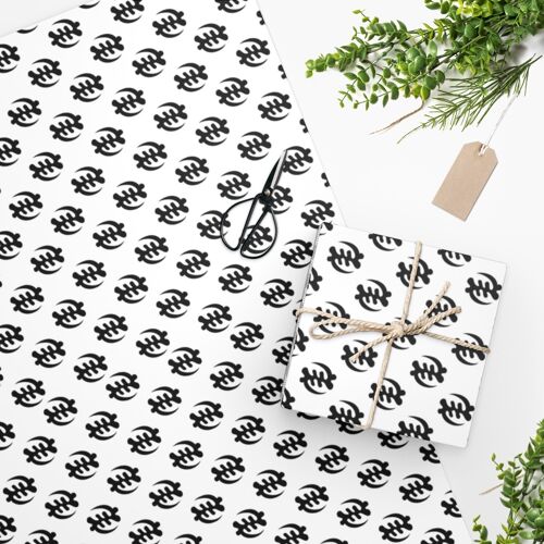 Luxury Gift Wrap – Gye Nyame – Wrapping Paper | Adinkra, Ghana, African, Culture, Christmas, Birthday, Mothers, Fathers Day, Craft Scrapbook