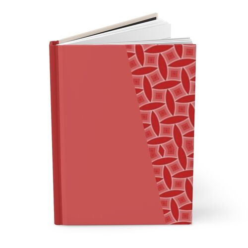 A5 Journal Notebook – Red Red | Hardcover Matte, Gift, African Ankara Cloth Style