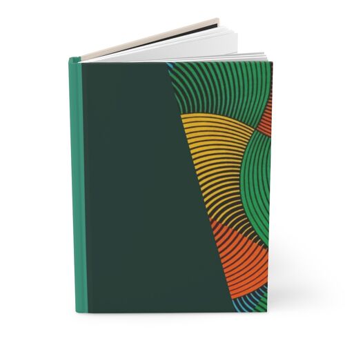 A5 Journal Notebook – Geo Swirl | Hardcover Matte, Gift, African Ankara Style