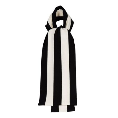 OXFOX Foulards Exeter - University College - Écharpe homme/femme/unisexe - Noir Blanc - Toutes tailles