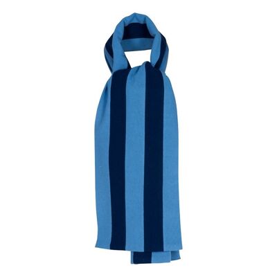 OXFOX Scarves Bedford - University College - Men/Women/Unisex Scarf - Dark Blue Light Blue - All Sizes