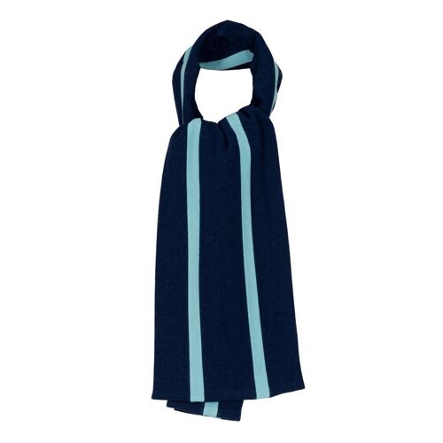 OXFOX Scarves Pembroke - University College - Men/Women/Unisex Scarf - Dark Blue Light Blue - All Sizes