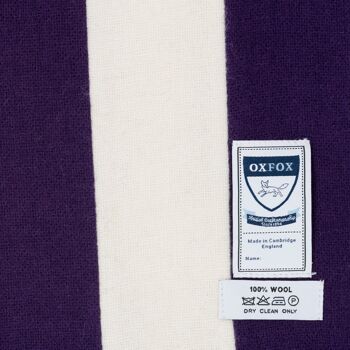 OXFOX Scarves Kings - University College - Écharpe homme/femme/unisexe - Violet blanc - Toutes tailles 3