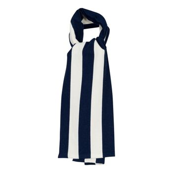 OXFOX Scarves Queens - University College - Écharpe homme/femme/unisexe - Bleu foncé blanc - Toutes tailles 1