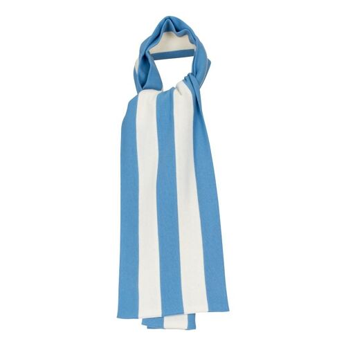 OXFOX Scarves George - University College - Men/Women/Unisex Scarf - Light Blue White - All Sizes