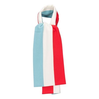 OXFOX Scarves Lords - University College - Men/Women/Unisex Scarf - Light Blue White Red - All Sizes
