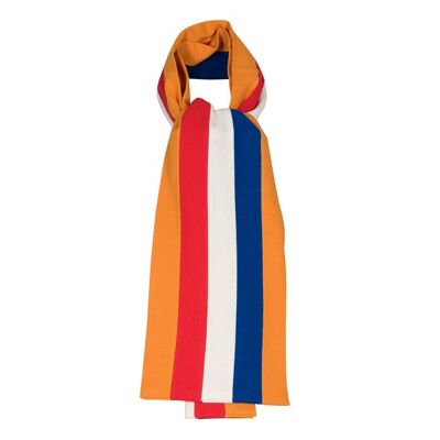 OXFOX Scarves Netherlands - University College - Men/Women/Unisex Scarf - Orange Red White Blue - All Sizes