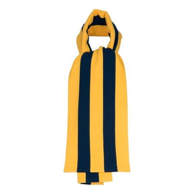 OXFOX Scarves Shrewsbury - University College - Men/Women/Unisex Scarf - Gold Navy Blue - All Sizes