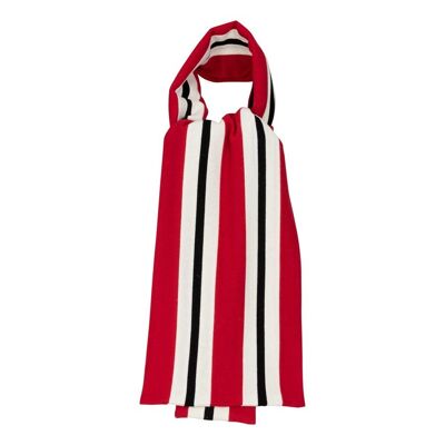 OXFOX Sciarpe Ascot - University College - Sciarpa uomo/donna/unisex - Rosso Bianco Nero - Tutte le taglie