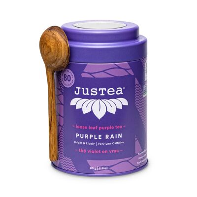 Lluvia Púrpura | JUSTA | 80 gramos | Té suelto | Sostenible | comercio justo